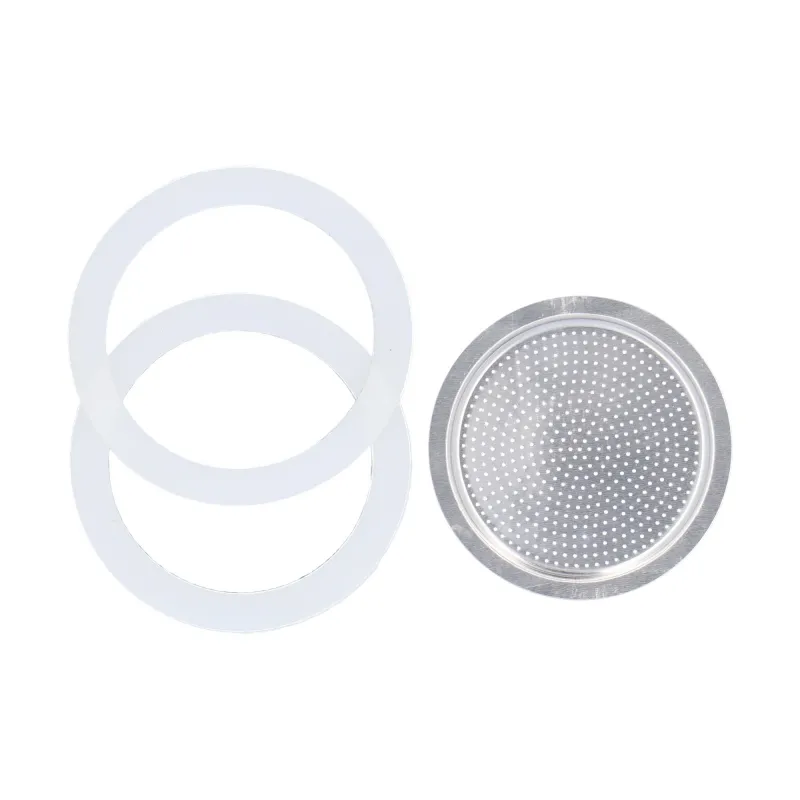 2 juntas de silicona + filtro inox para cafetera italiana CAX112