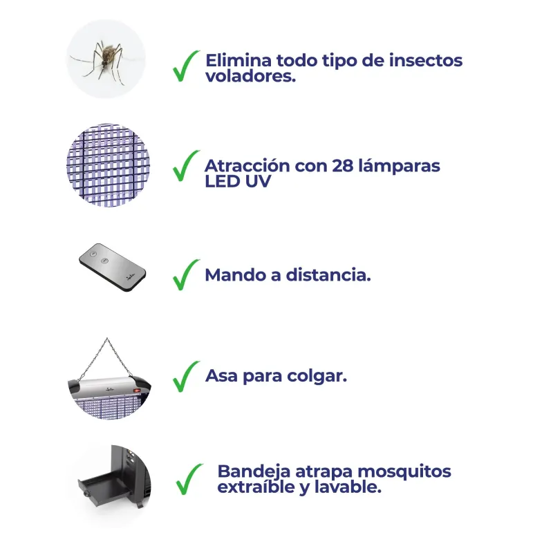 Apanha insetos eléctrico com controle remoto...
