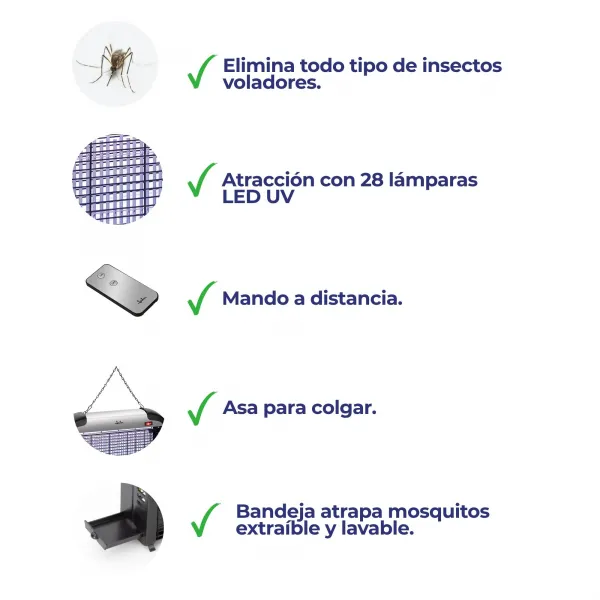 Apanha insetos eléctrico com controle remoto MELI0620