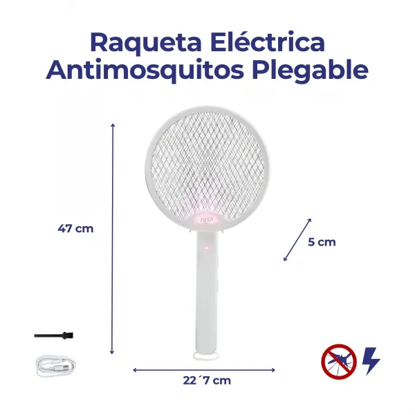 Raquete elétrica apanha insetos dobrável MOST3555ABLE