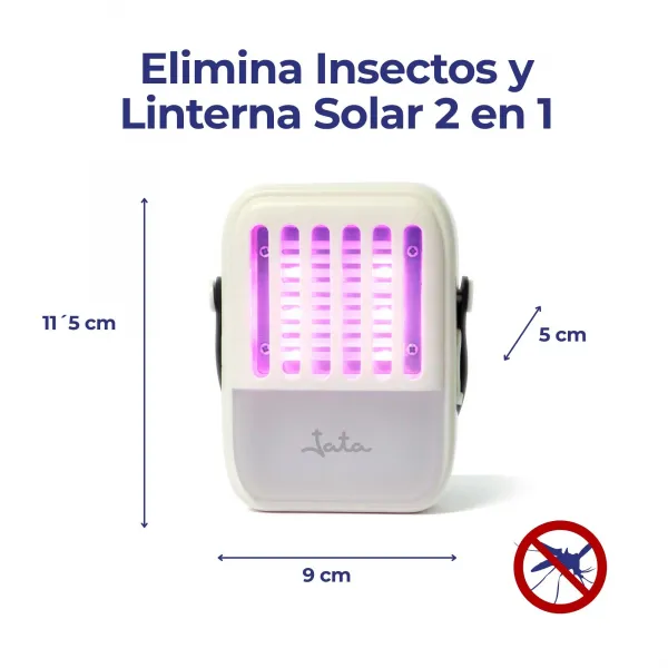 Elimina insetos e lanterna solar 2 em 1 MOST3513