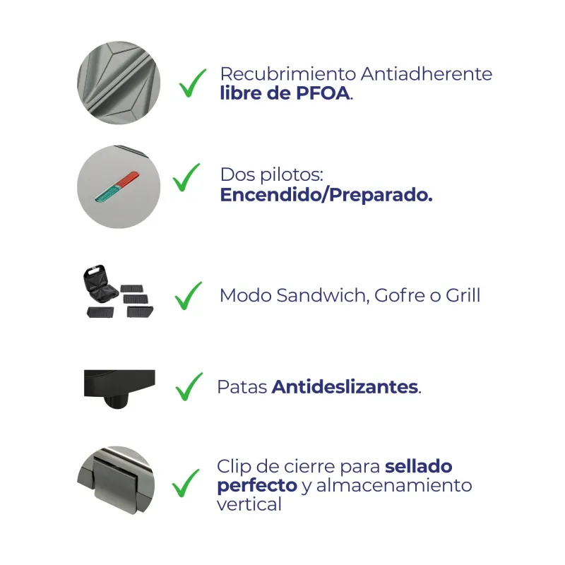 Sanduicheira placas intercambiáveis 3 em 1...