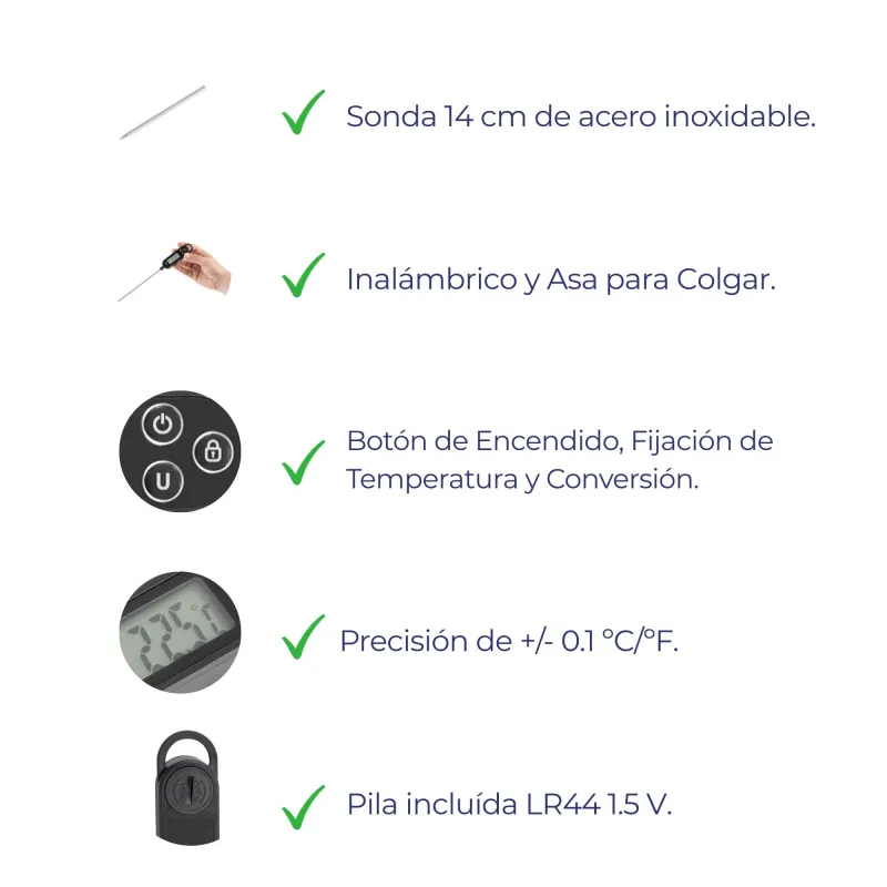 Termómetro de Cozinha Instantâneo HACC0601