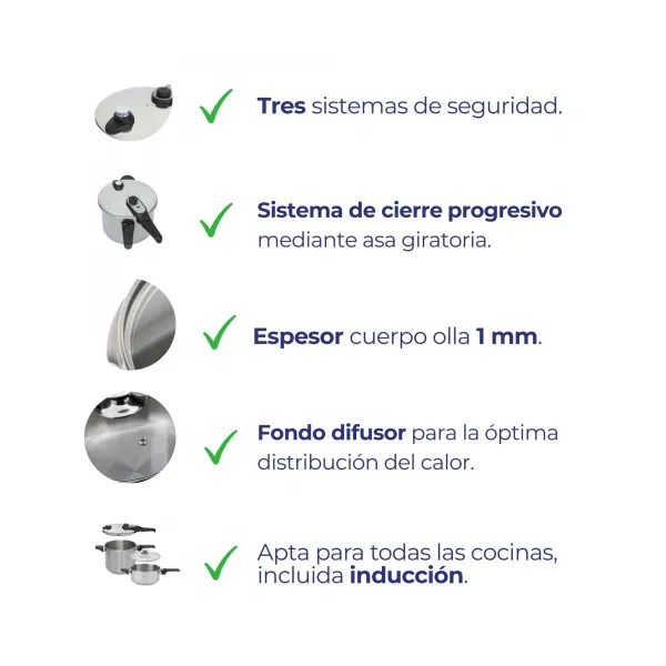 COnjunto DUplo de Panela de PressÃo Express de 4+7L HOLL2547