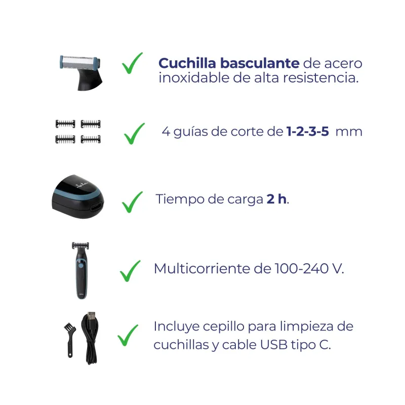 Máquina de Barbear para Rosto e Corpo JBCP3532