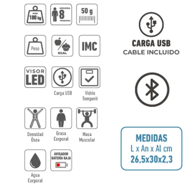 Analisador bluetooth recarregável USB HBAS1502