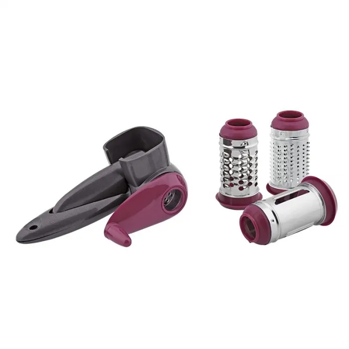 Grater and cutter with 3 interchangeable INOX drums AC51