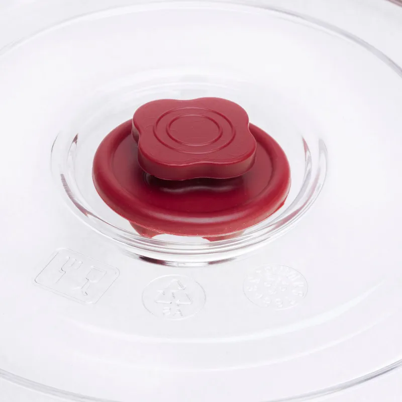 Pack of 3 round tempered glass containers HREC4230