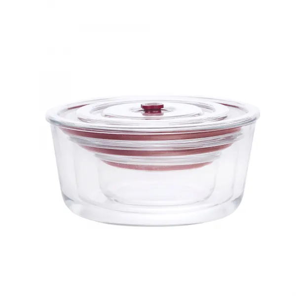 Pack of 3 round tempered glass containers HREC4230