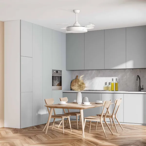 Ventilador de techo con luz y aspas retráctiles JVTE4240