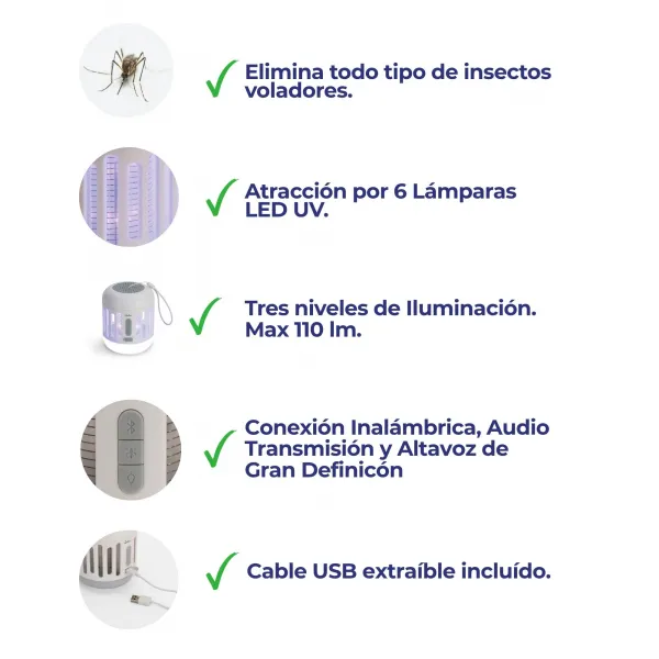 3-in-1 Removes insects and speaker lamp MIB7
