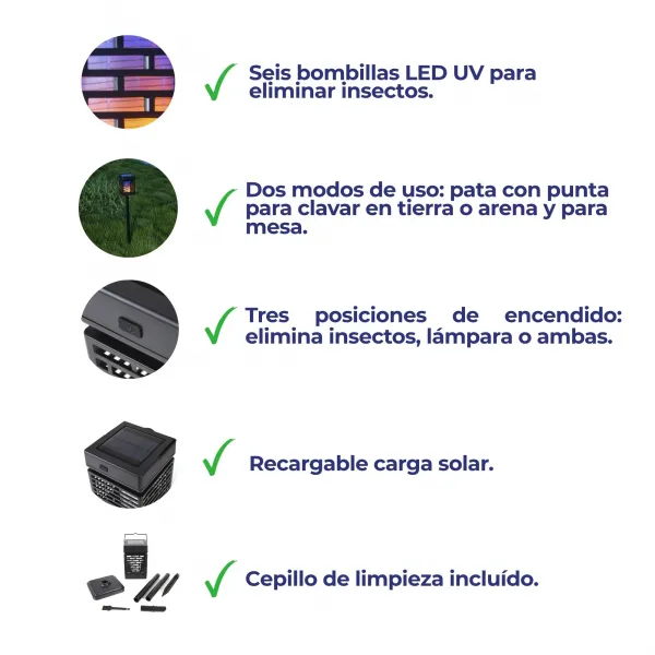 Outdoor solar lamp insect killer 2 in 1 MOST3523