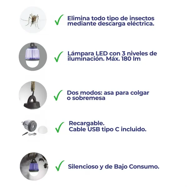 Elimina insectos / Lámpara portátil MOST3546