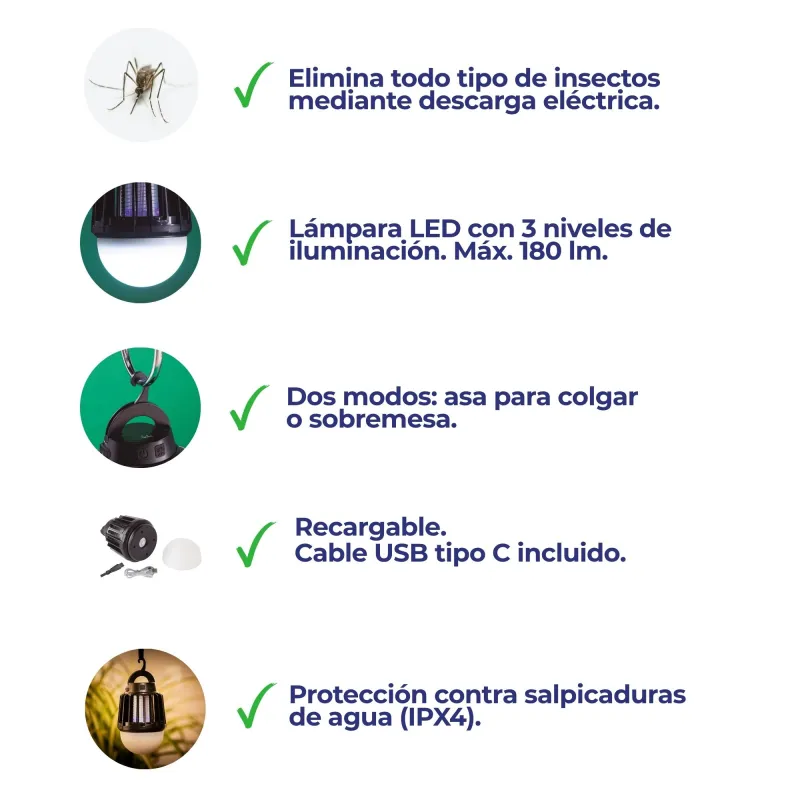 Elimina insectos / Lámpara portátil MOST3547