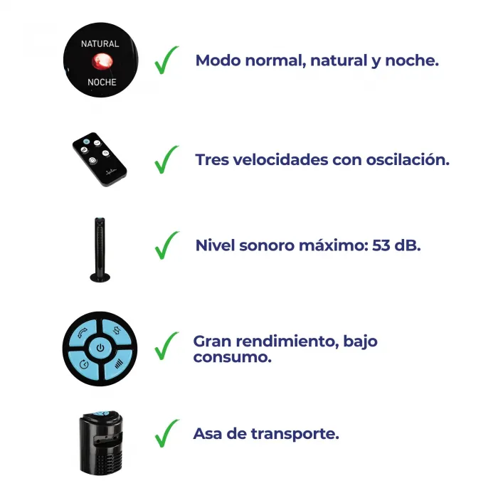 Ultrasilent Tower Fan with remote control JVVT3042 2