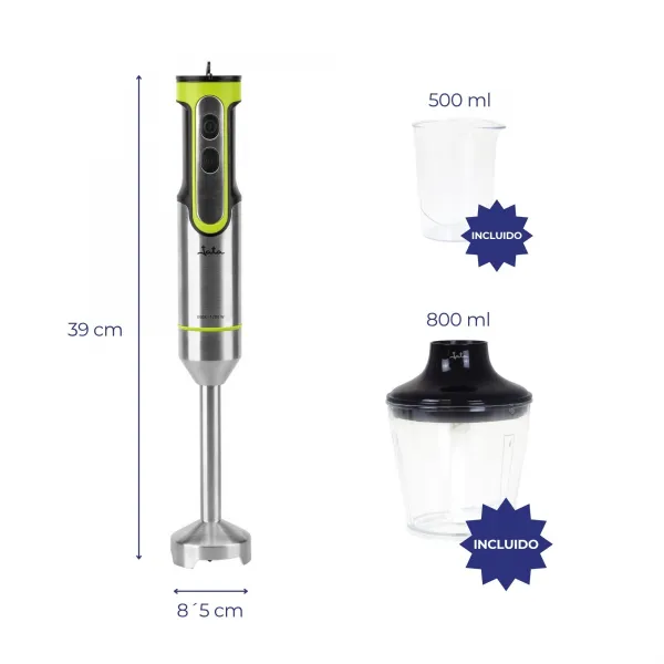 Stainless steel hand blender with accessories JEBT1789