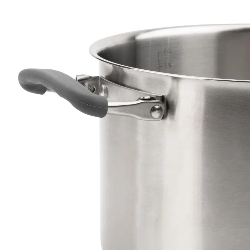 STACKABLE STAINLESS STEEL POT SET - 3 PIECES...