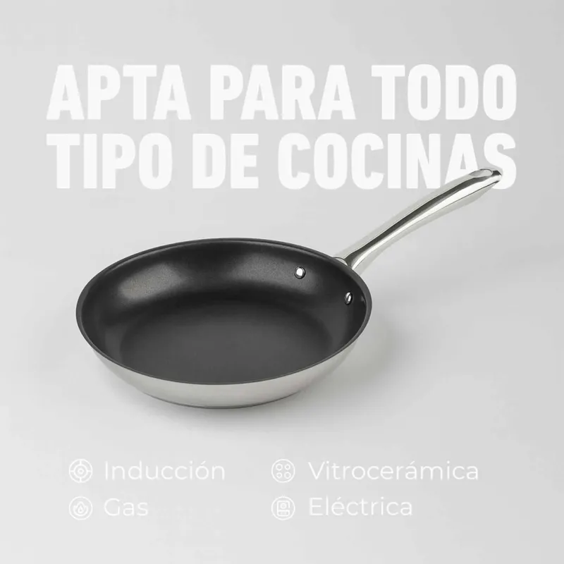 Stainless steel frying pan La Garrotxa HSAR2118...