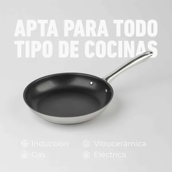 Stainless steel frying pan La Garrotxa HSAR2118 / HSAR2120 / HSAR2122 / HSAR2124 / HSAR2126 / HSAR2128 / HSAR2130