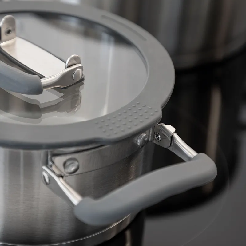 Stackable Stainless Steel Pot Set - 3 Pieces...
