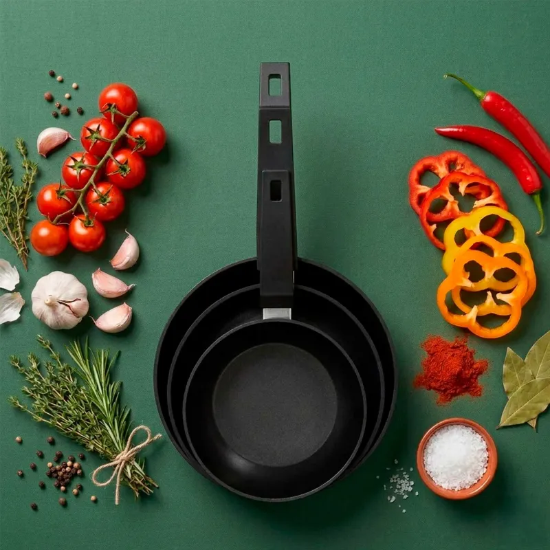 Set of 3 forged aluminum pans HSAR2403